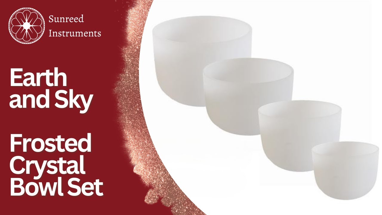 Earth and Sky Harmonic Frosted Crystal Bowl Set