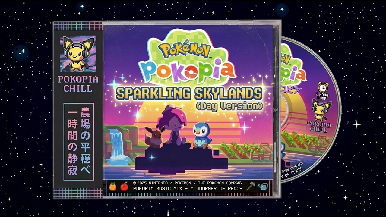Sparkling Skylands (Day) 1 Hour Loop | Pokemon Pokopia OST
