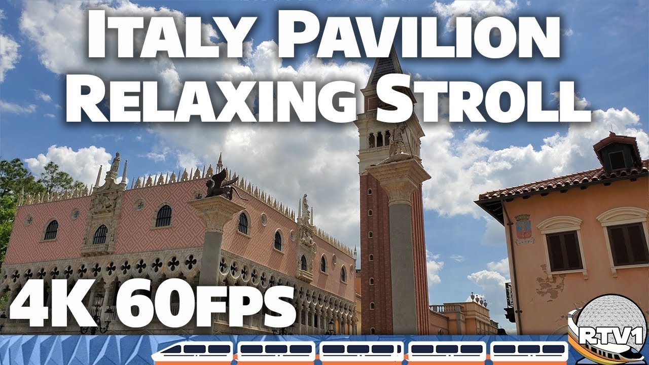 Italy Pavilion at Epcot - Relaxing Stroll 4K 60fps - Flower & Garden 2019 - Walt Disney World