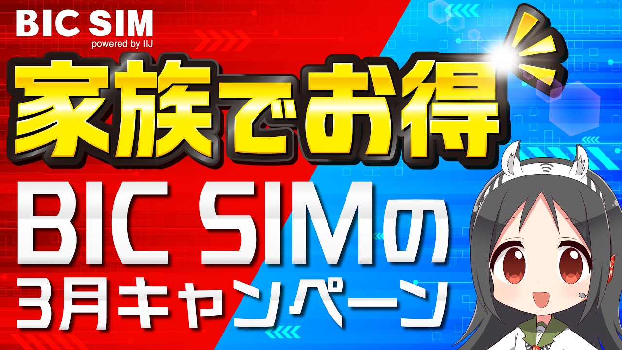 【BIC SIM公式】2026年3月BIC SIMキャンペーン