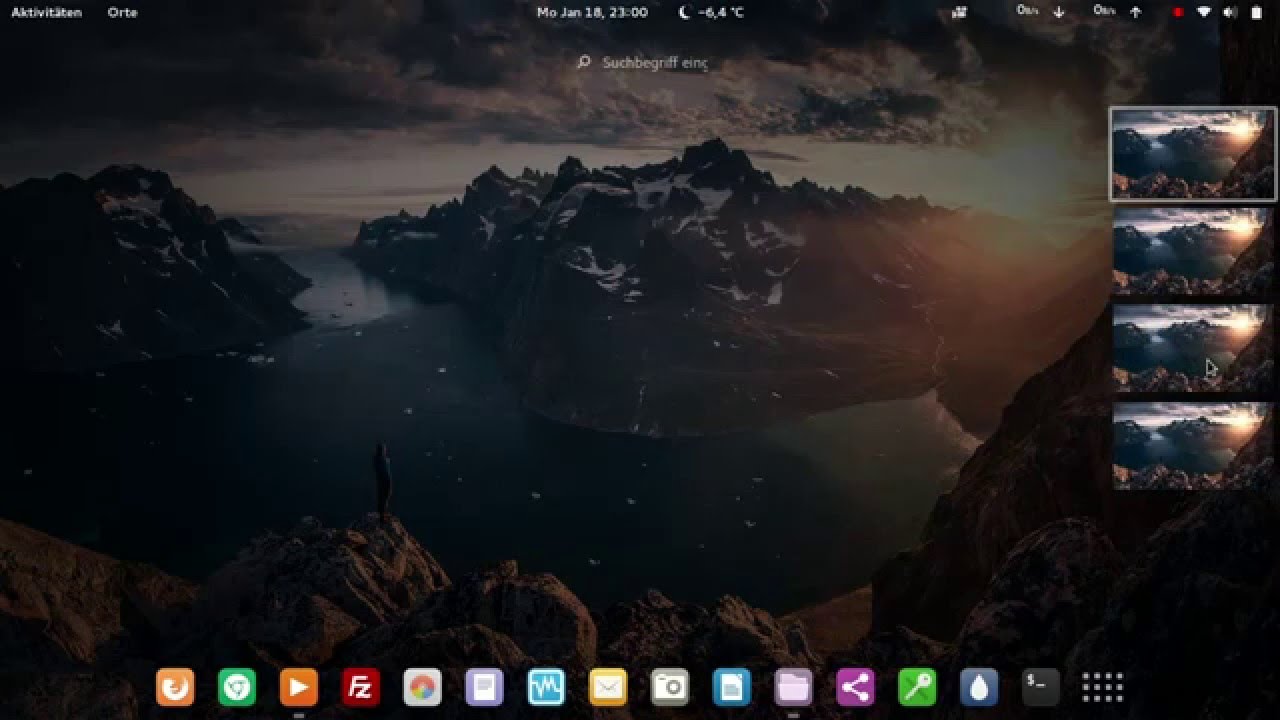 Ubuntu Gnome 16.04 64Bit - short UI overview