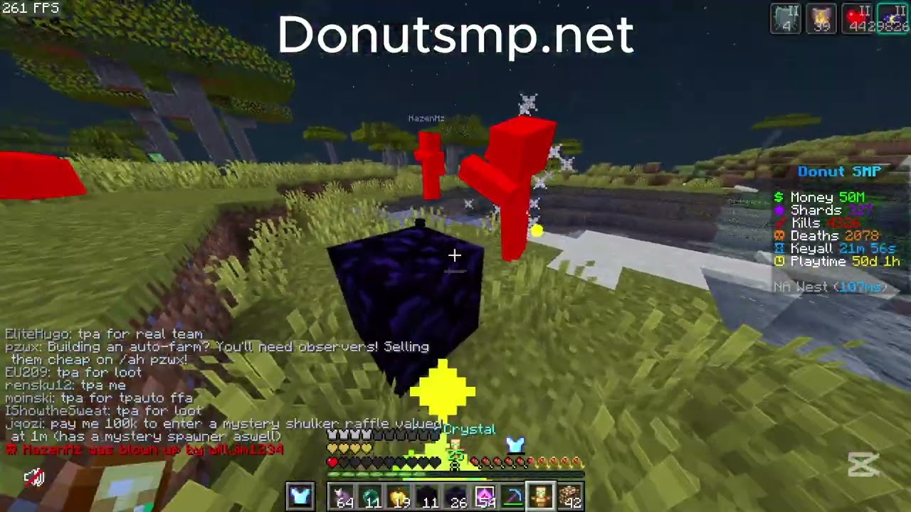 Killing tp Trappers on Donut smp