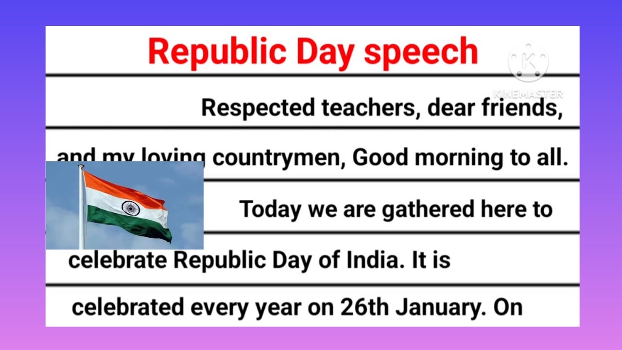 Republic day speech in English | Speech on Republic day | January 26th speech