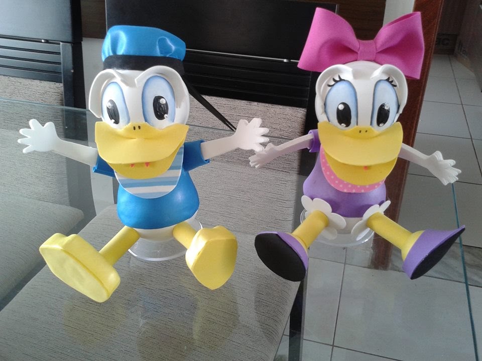 Como fazer o Pato Donald em eva 3D, pato donald en foami,goma eva,microporoso