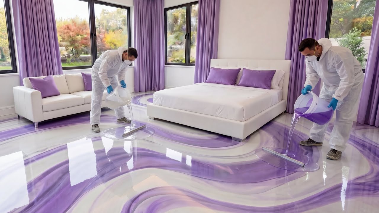 Top 3 Luxurious Epoxy Floor Designs Featuring Stunning Resin Pours for Modern Bedroom Interiors