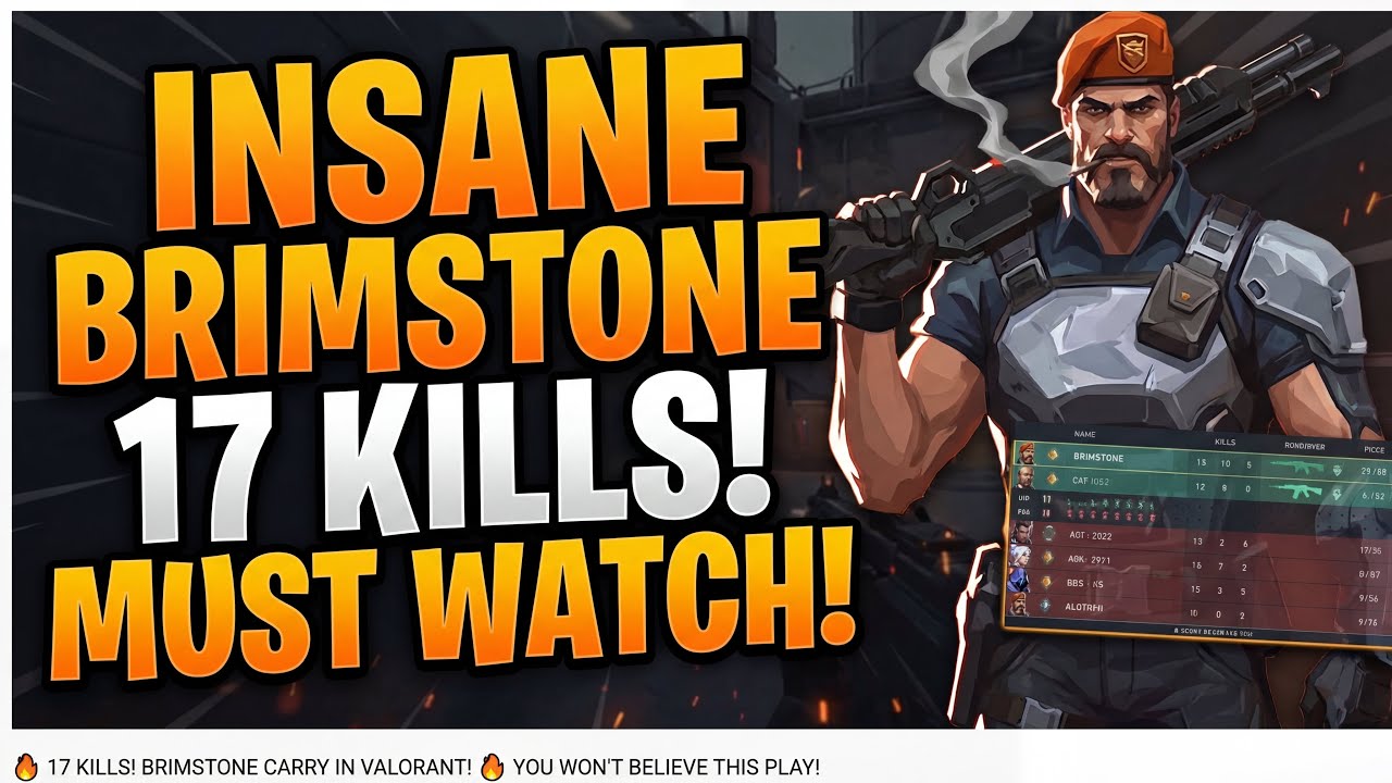 🔥 BRIMSTONE ТВОРИТ ЧУДЕСА! 17 КИЛЛОВ НА БРИМЕ В VALORANT! 🔥