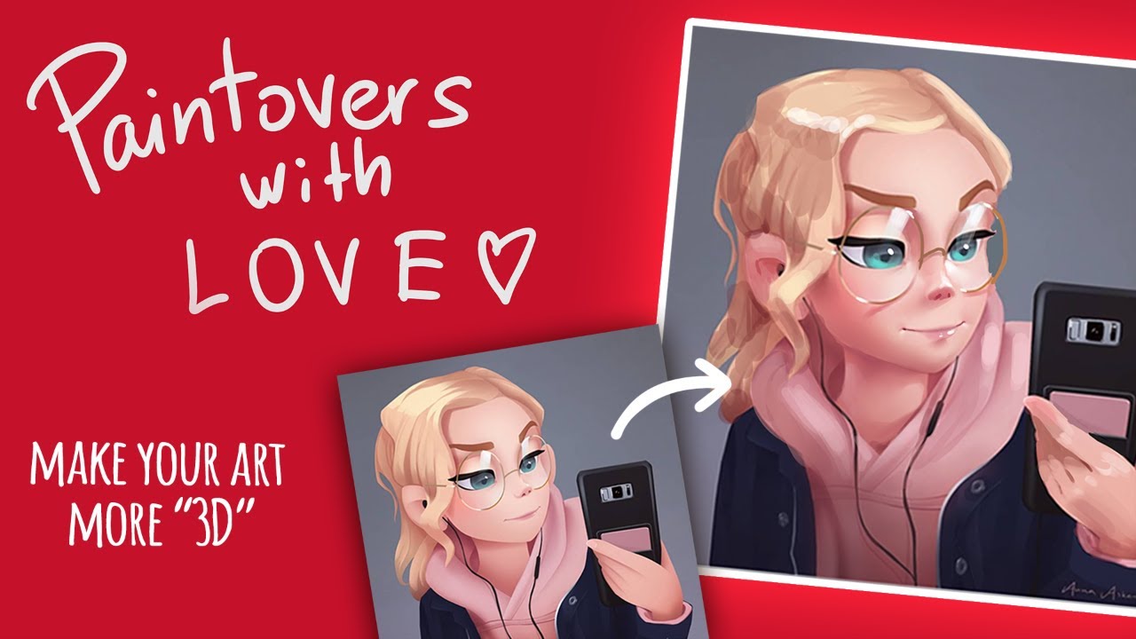 Paintovers with love #1 | Paint realistic light