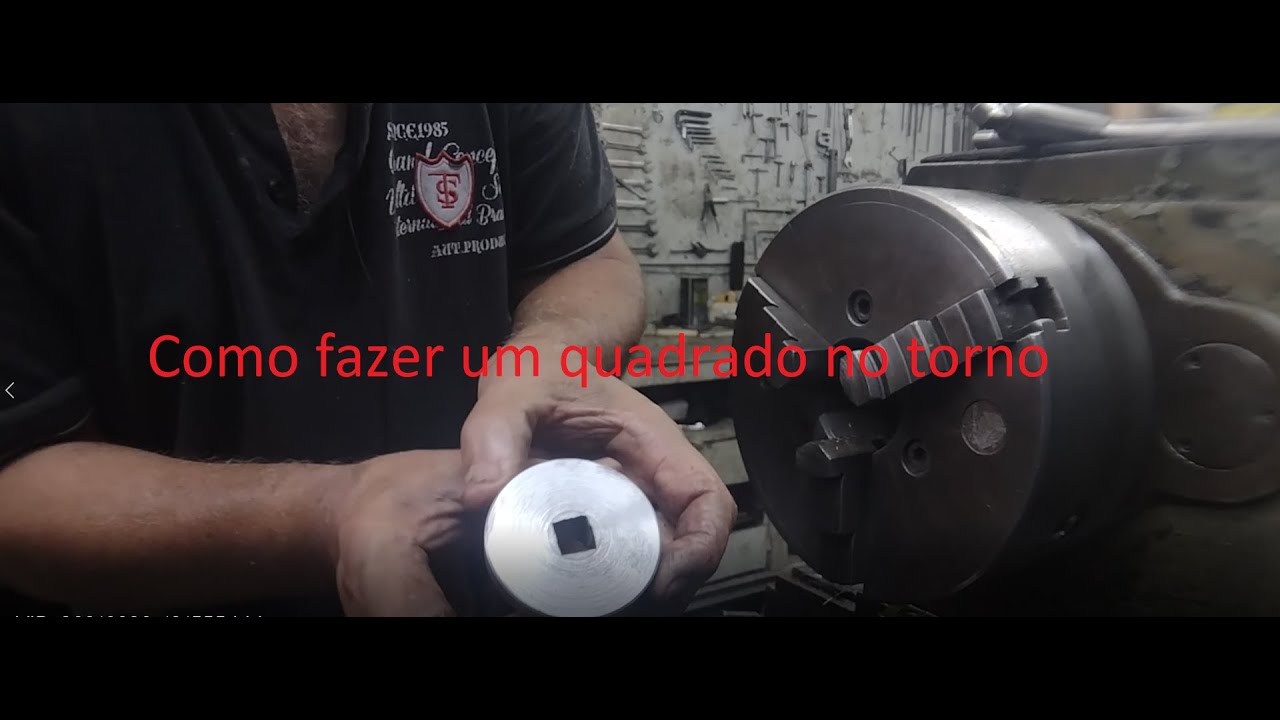 Como fazer um quadrado no torno virando com 480 rpm - Passo a passo