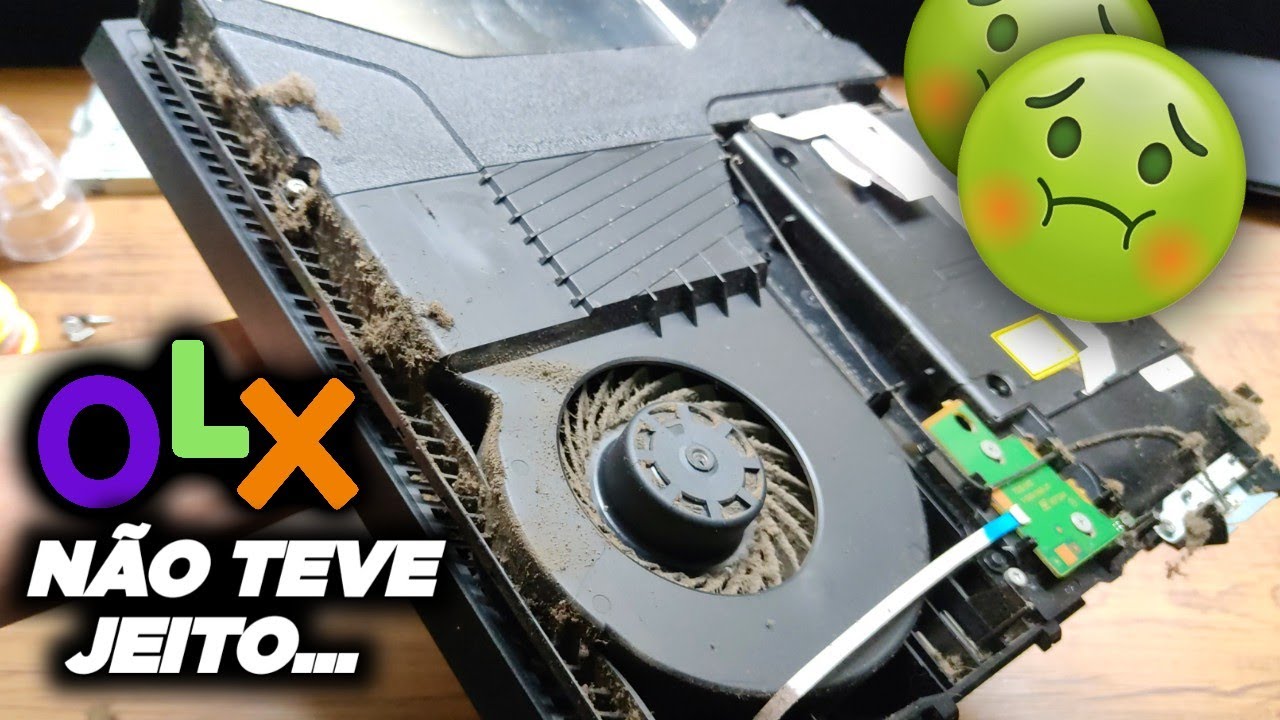 O IMUNDO PS4 DA OLX🤢 | LIMPEZA E TROCA DE PASTA TÉRMICA PS4 FAT