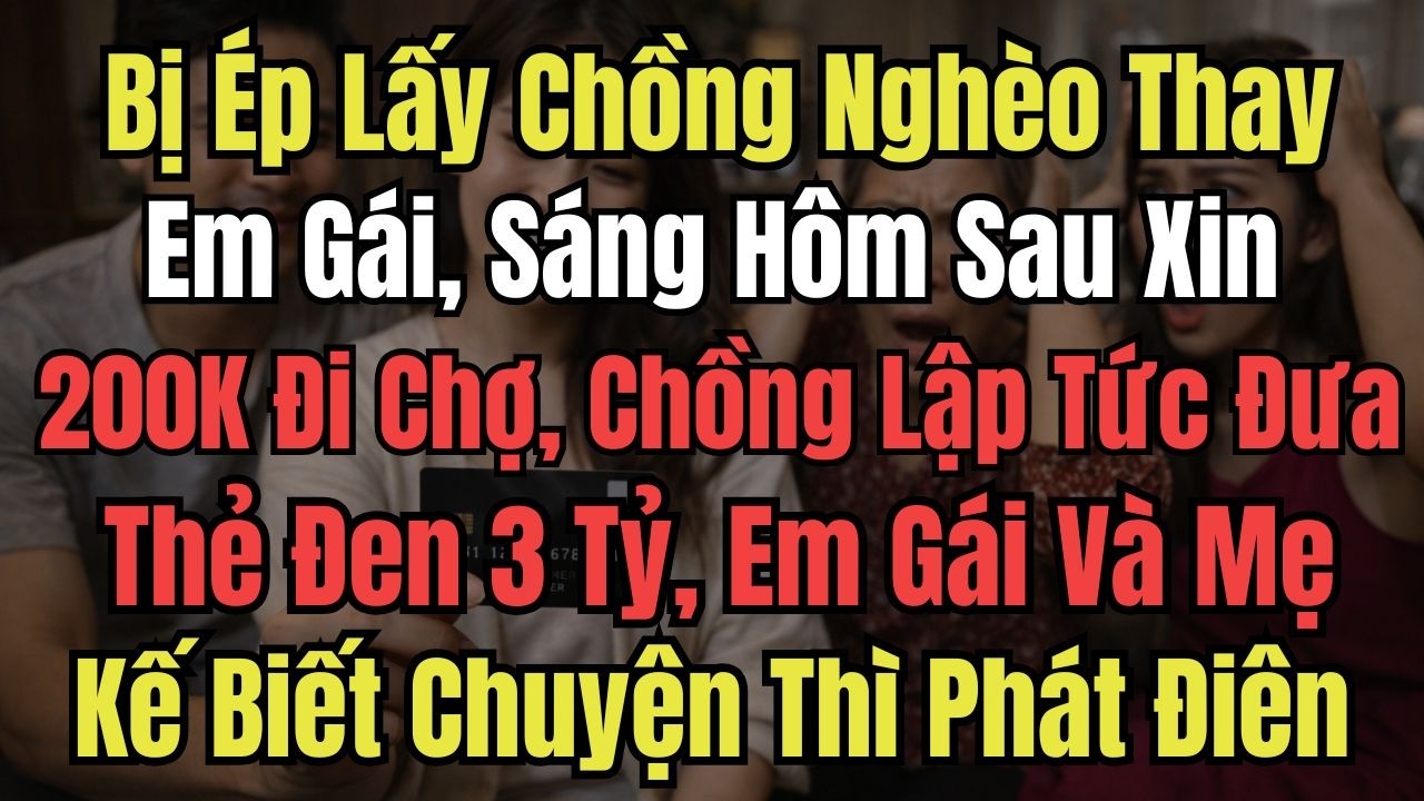 Bị Ép Lấy Chồng Nghèo Thay Em Gái, Sáng Hôm Sau Xin 200K Đi Chợ, Chồng Lập Tức Đưa Thẻ Đen 3 Tỷ, Em