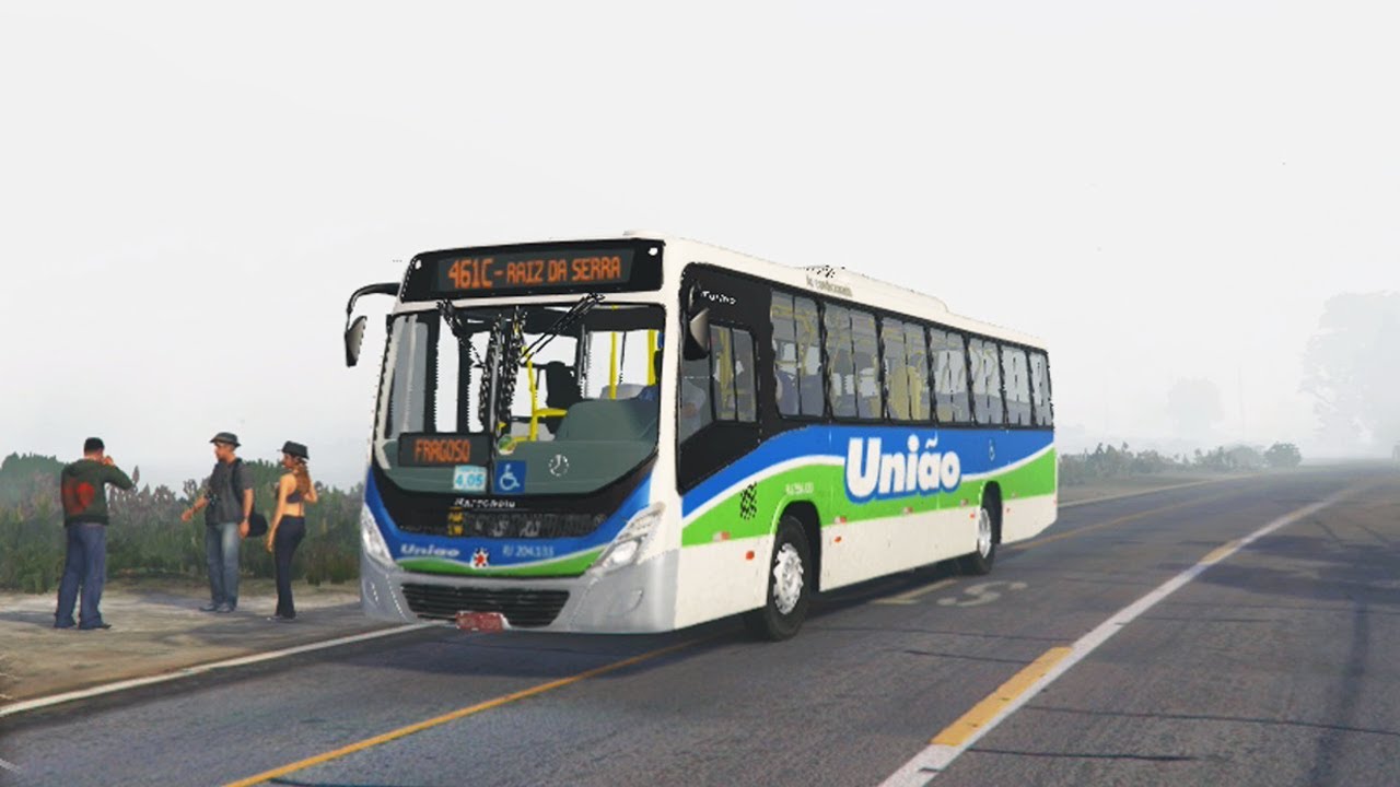 GTA V BusVlog #67: Ruas Desertas e Ônibus vazio! - Viação União - Torino 2014 MB OF-1721