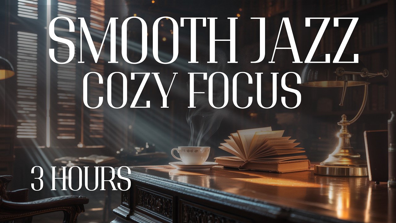 Cozy Library Jazz ☕ 3 Hours Smooth Jazz for Study, Work & Relax