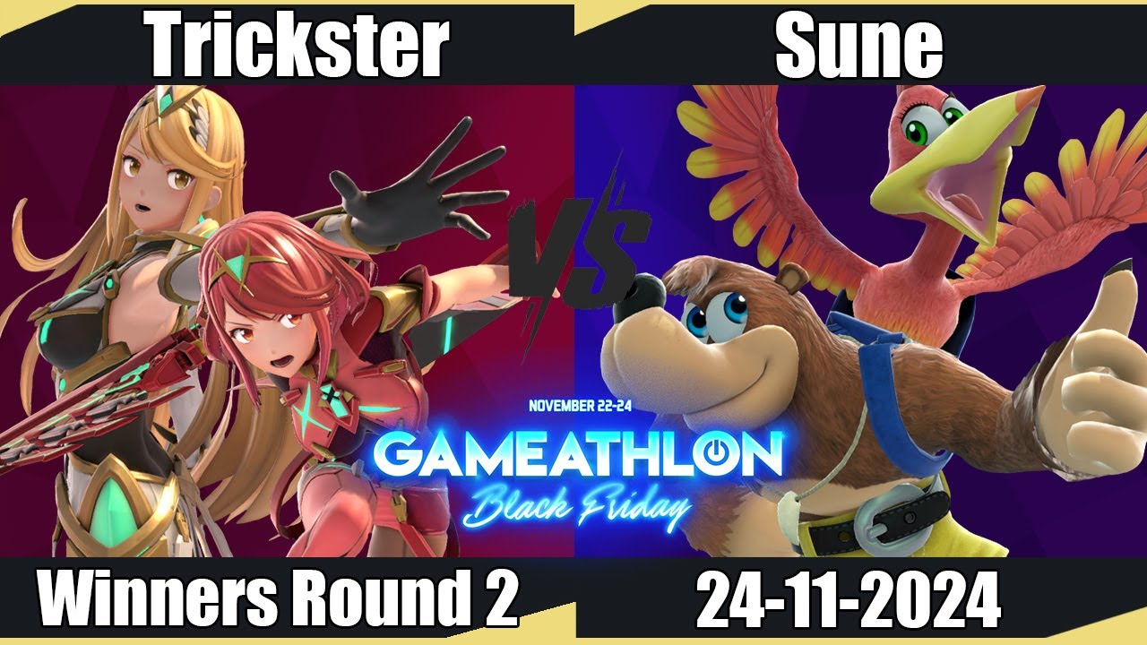 Gameathlon Black Friday - Trickster (Pyra/Myhtra) vs Sune (Banjo Kazooie) WR2 - SSBU