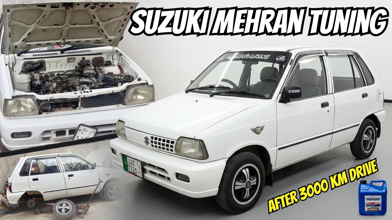 Suzuki Mehran Tuning + Change Engine Oil,Gear Oil,AirFilter,Oil Filter ! Naveed Ahmed ! Part 1