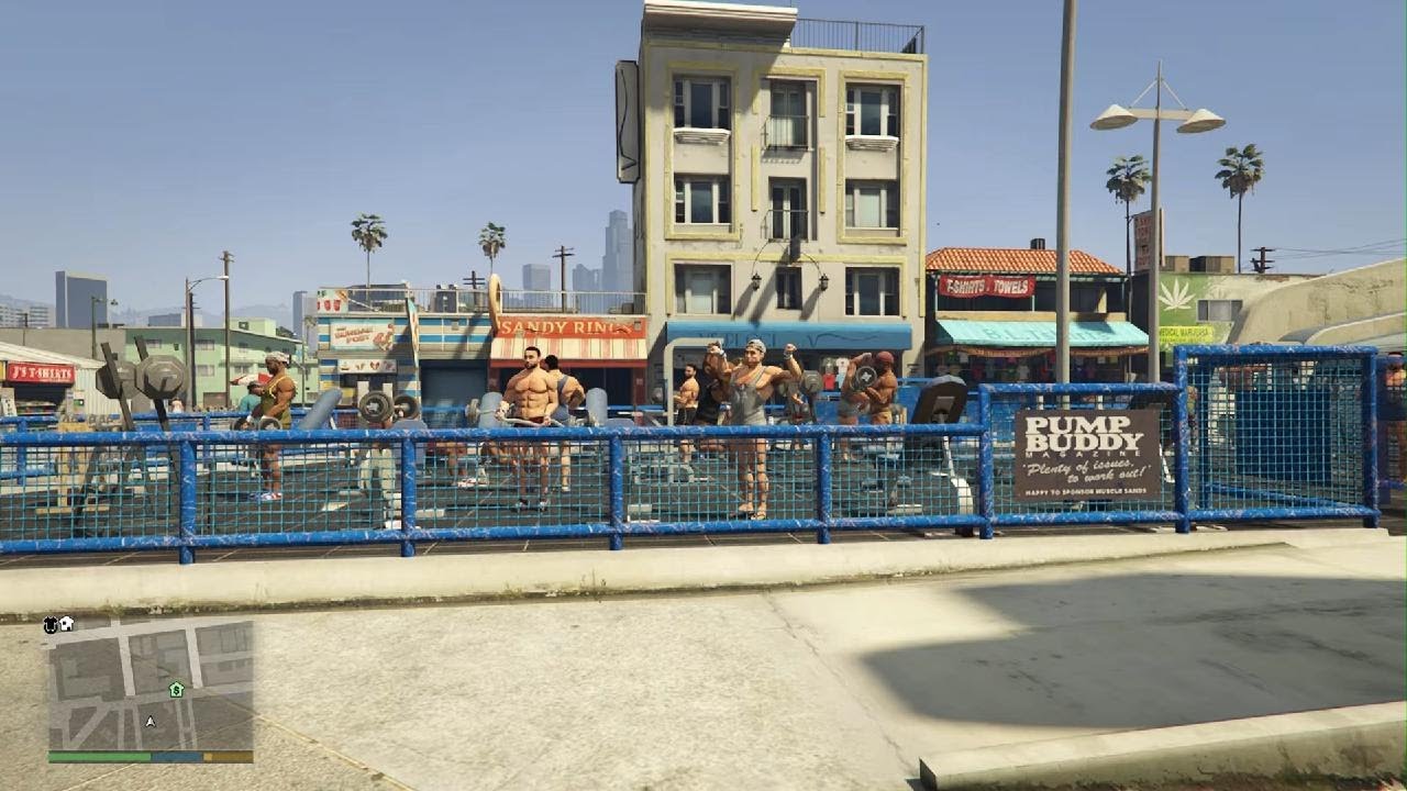 GTA 5 Muscle Sands Gym shooting