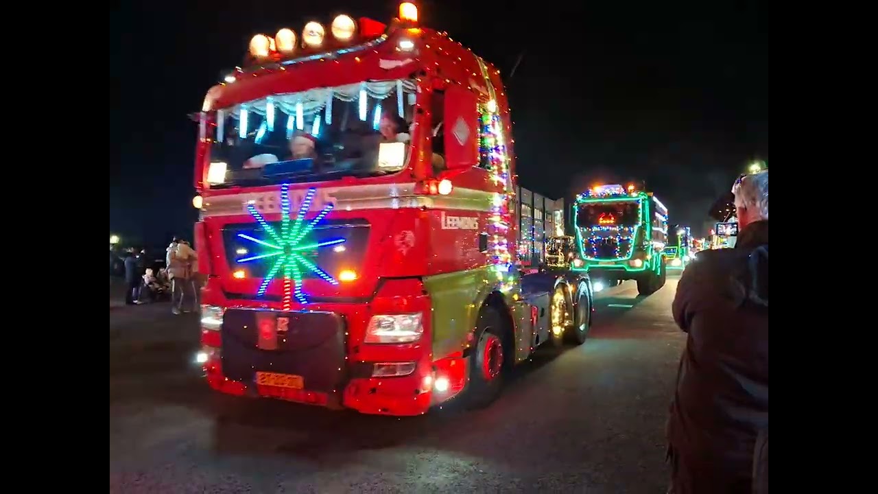 Verlichte truck rit vertrek 2025