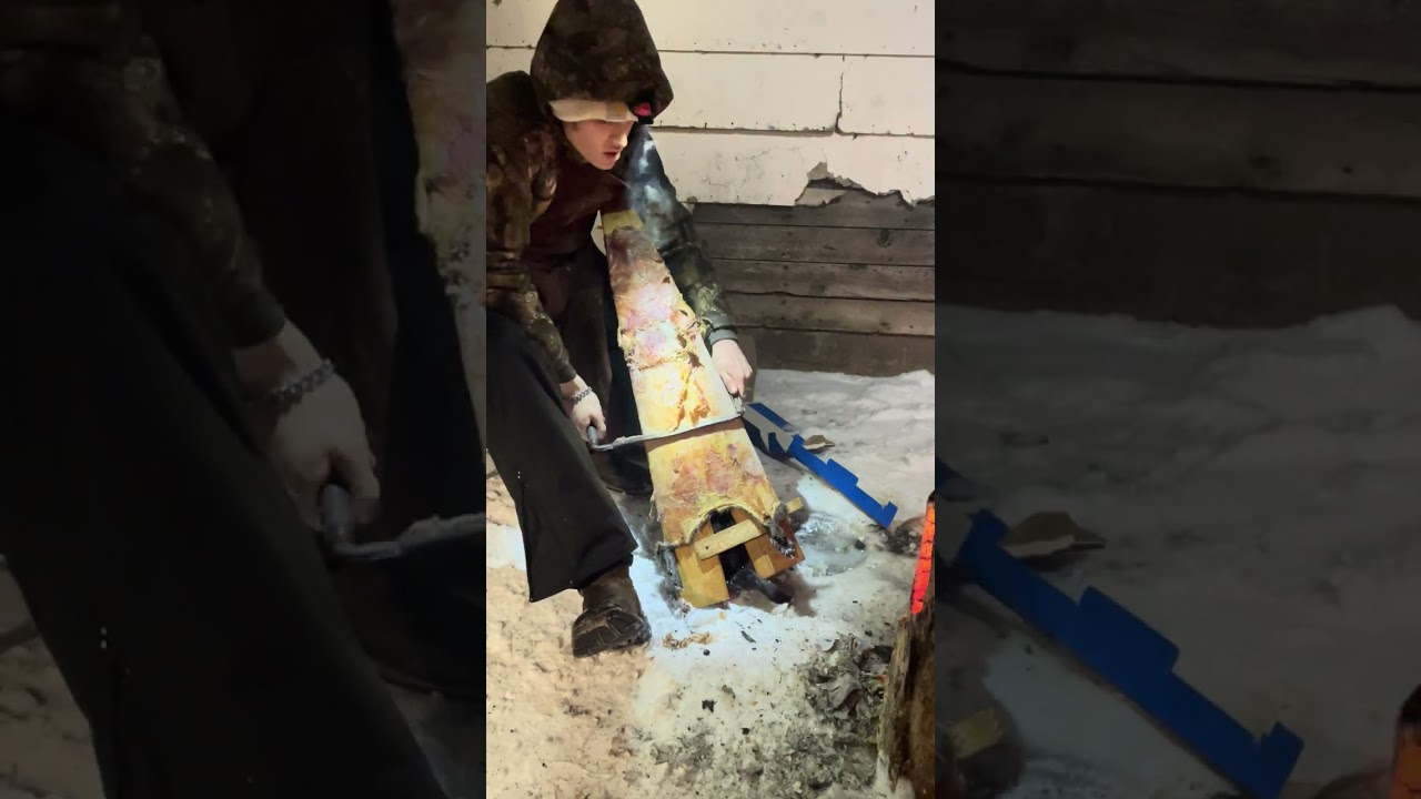 Brain tanning and scraping a hide.pt 1