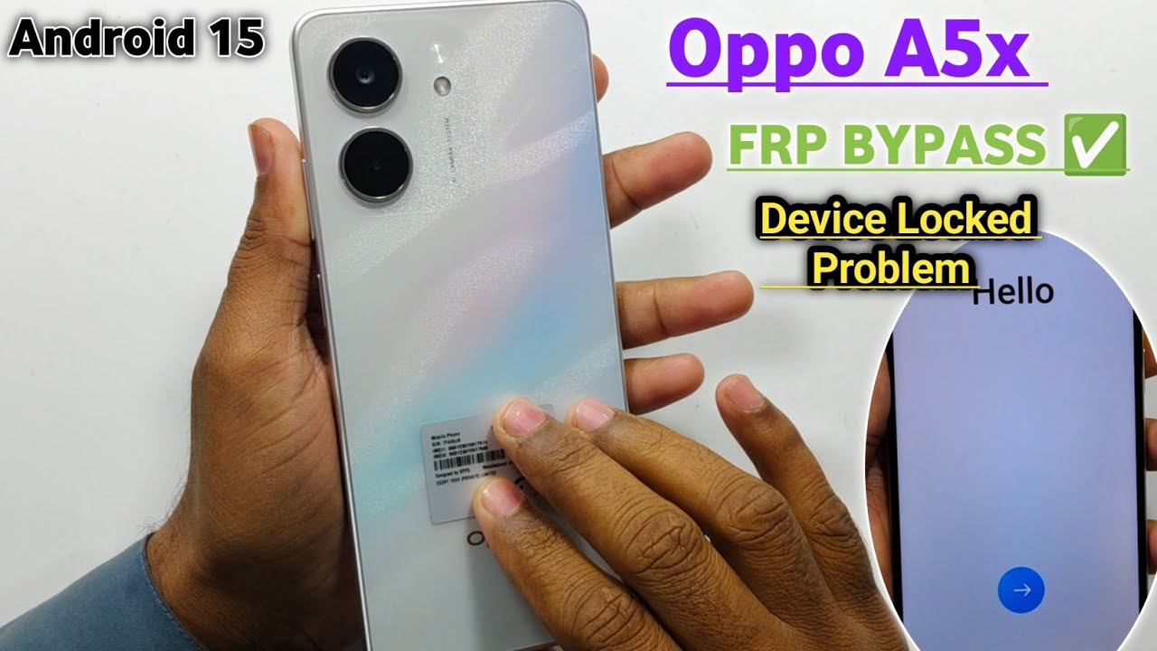 Обход FRP на Oppo A5x Android 15 || Проблема разблокировки FRP на Oppo Android 15 || Старый метод ❌