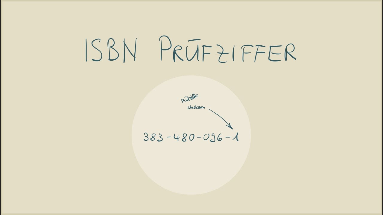 ISBN Prüfziffer - Vertauscher oder Vertipper erkennen - checksum - hash - Barcode - Modulo