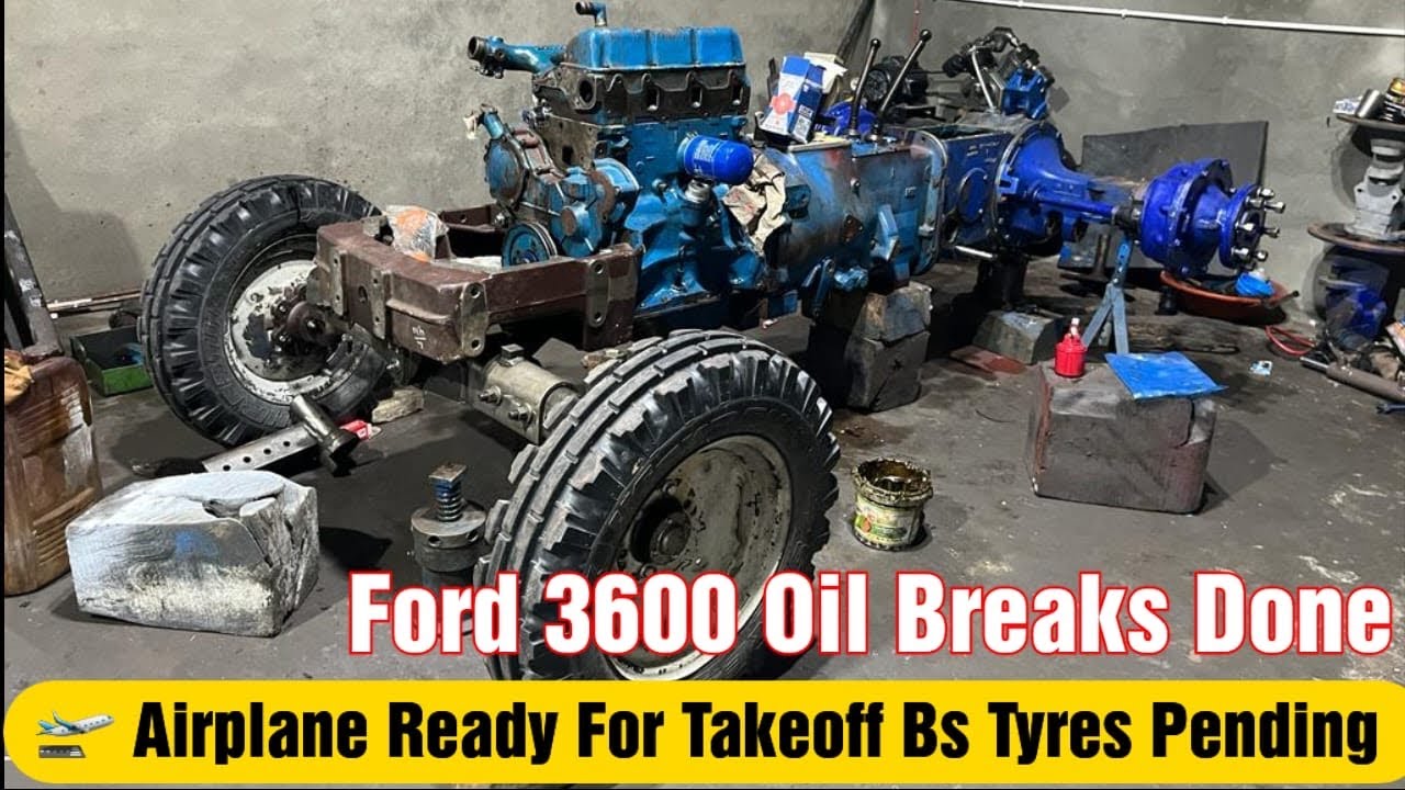 Ford 3600 Tractor Oil Brakes Fittings Done | Tractor Modifications | Old Tractor Restrictions vlog