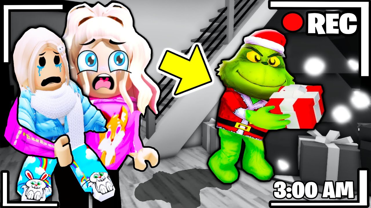 L-am PRINS pe GRINCH pe CAMERA NOASTRĂ DE SECURITATE în Roblox Brookhaven!!