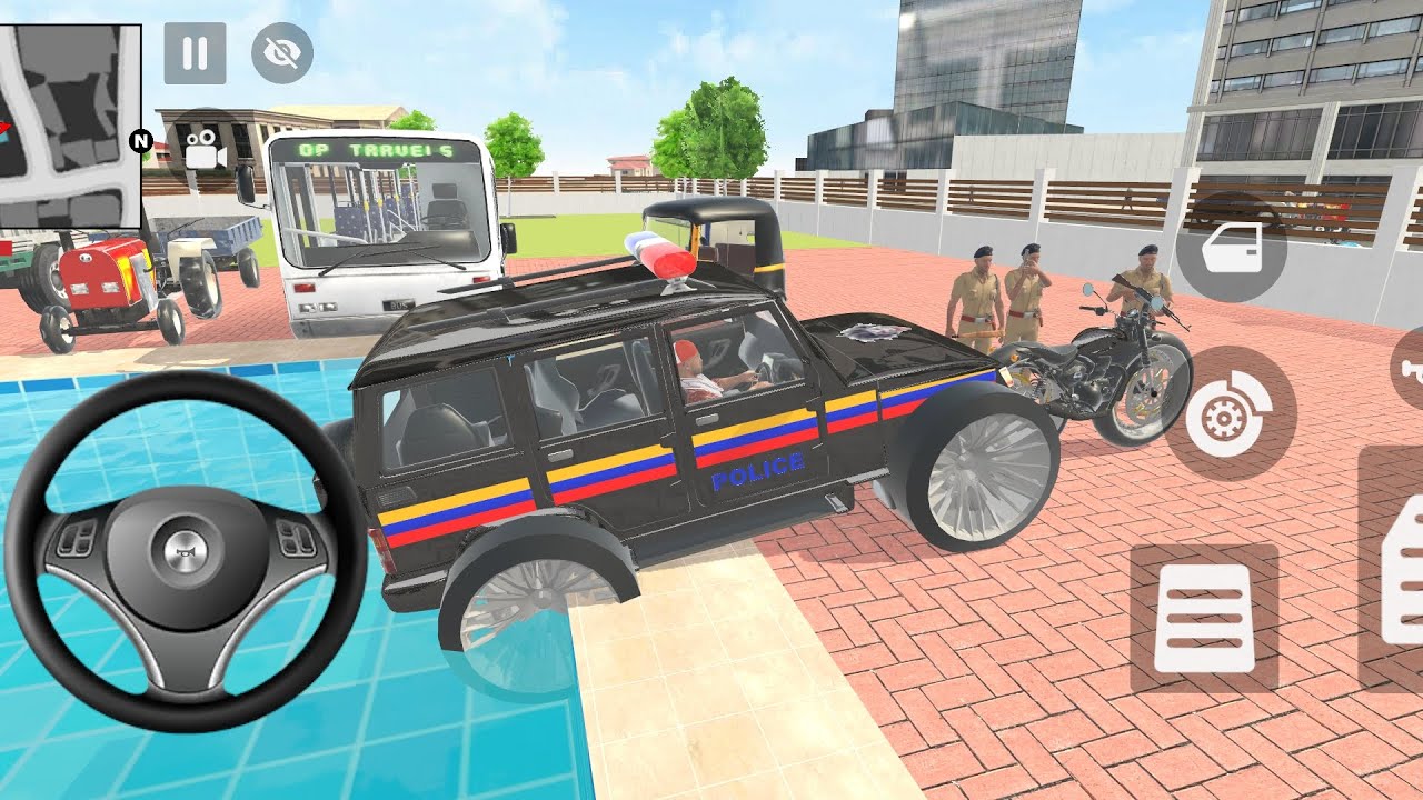  🔥Bike Car game Franklin ordered an Bike and drives a new Indian police JEEP in the game 