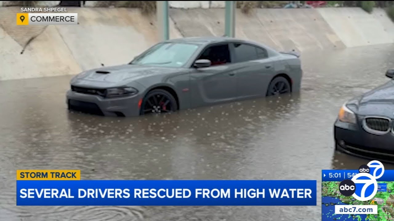 Flooding from heavy SoCal storm strands multiple drivers in Commerce and El Monte