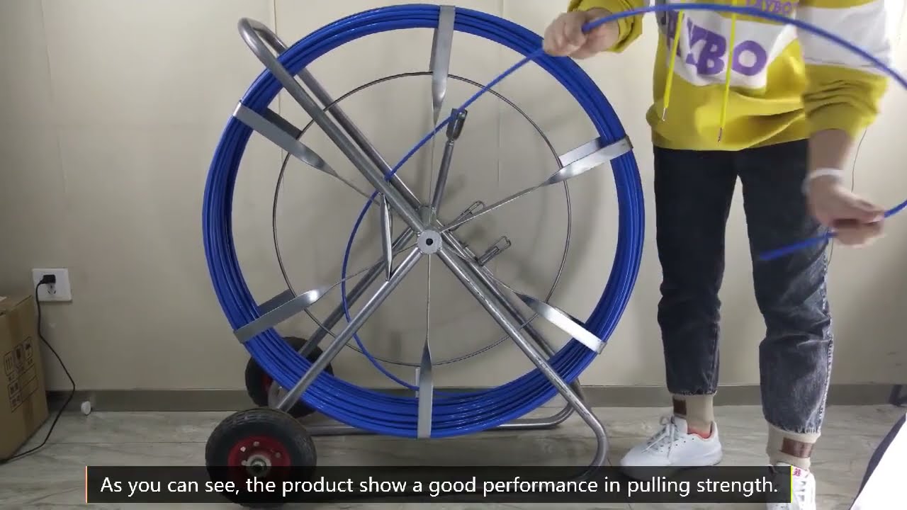 Fiberglass Duct Rodder Flexibility Test