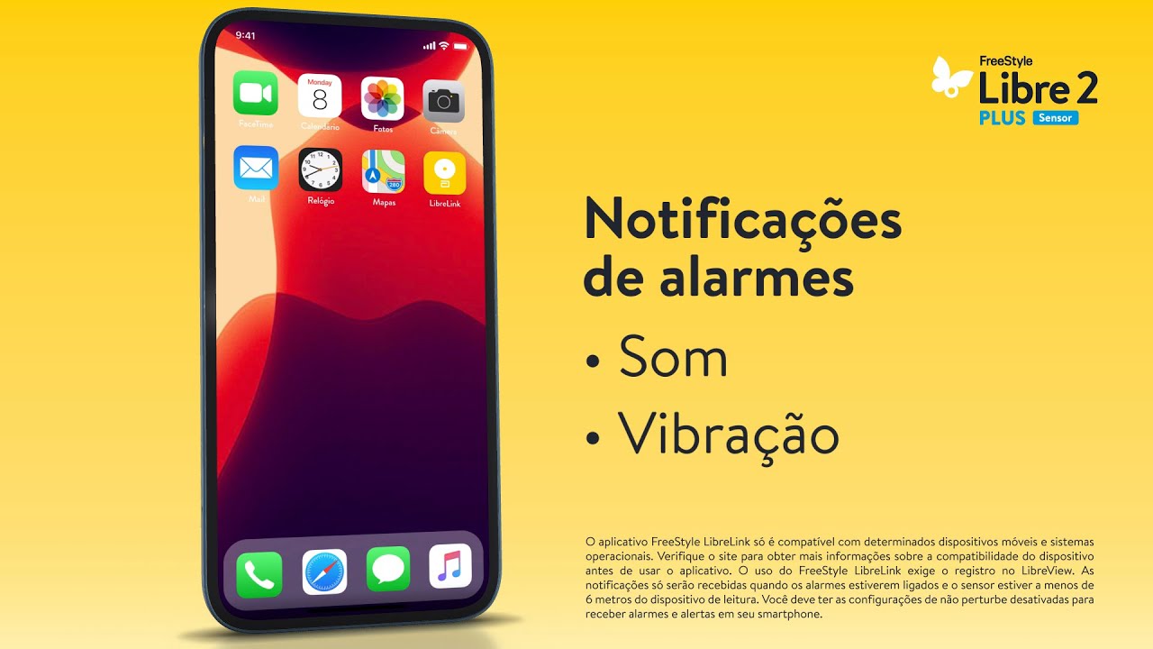 Configurando alarmes no aplicativo FreeStyle LibreLink