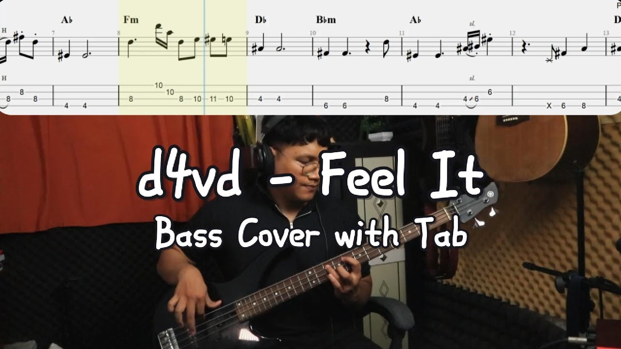 d4vd - Feel It (Bass Cover with Tab)