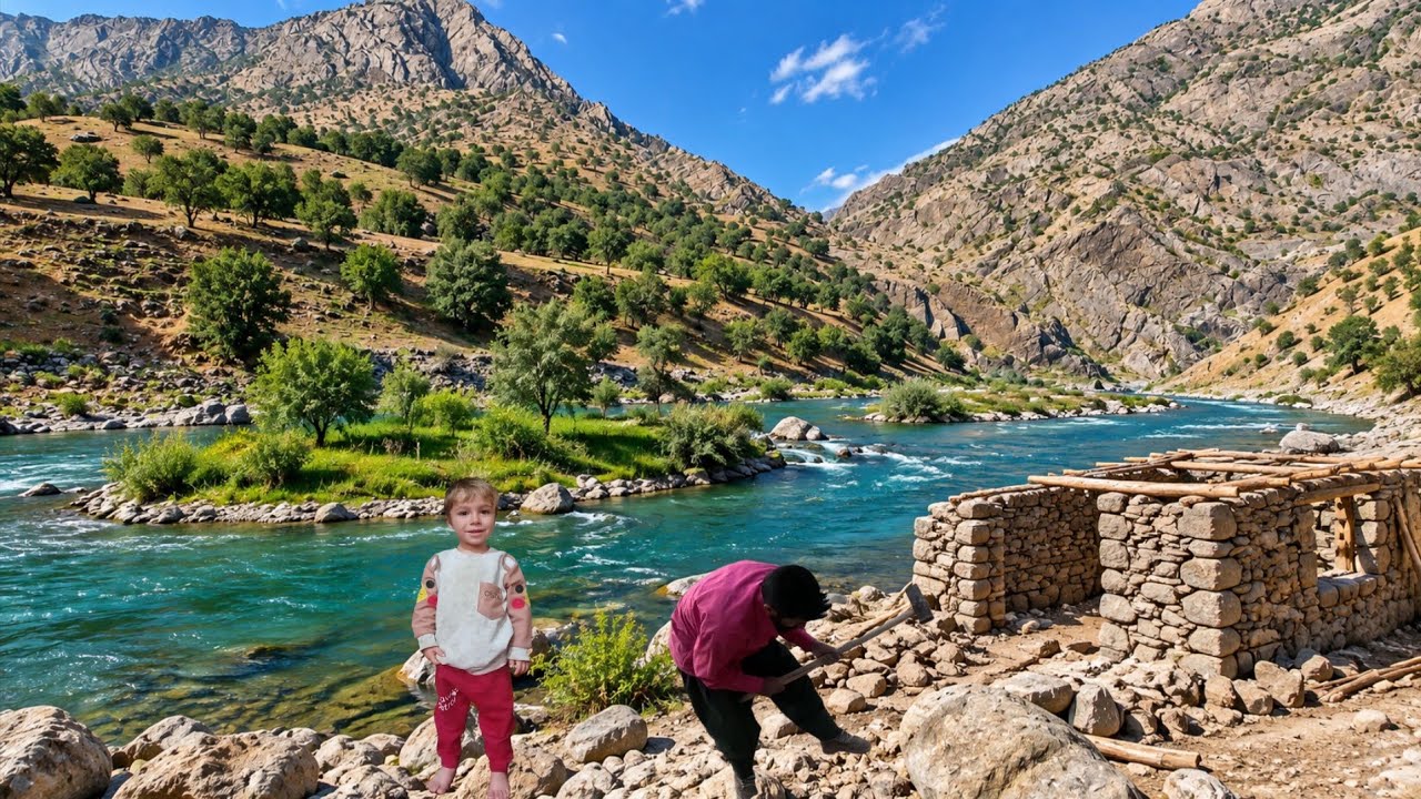 🏔️ Transforming an Abandoned Cave into a Safe Home | Alikar and His Son's Survival Story 🔥