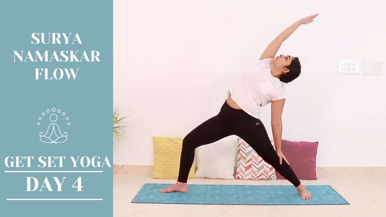 Day 4 | Surya Namaskar Flow | Energising Sun Salutation Practice | Get Set Yoga - 8 Weeks Journey