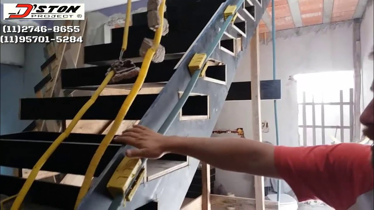 ESCADA AUTO PORTANTE RETA CONCRETAGEM