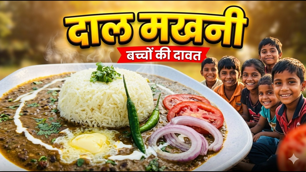 Authentic Dal Makhani Recipe | Wood Fire Village Cooking for 100 Children
