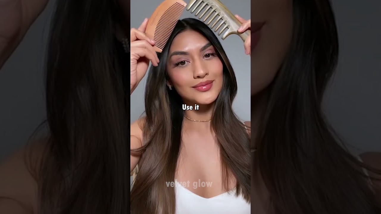 This Japanese Hair Hack Made My Hair Shinier Than Ever! 🧖&zwj;♀️✨  Wooden Comb DIY