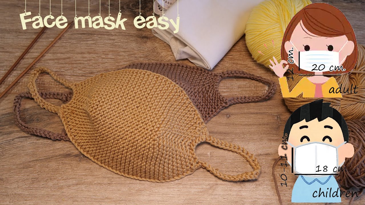 Маска для лица своими руками 😷 How to make a Face Mask (knitting pattern)