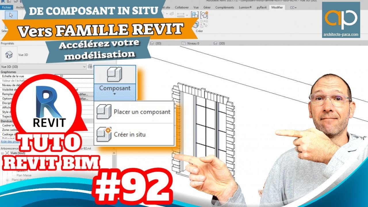 Composant IN SITU vers Famille #REVIT - La méthode simple et efficace - tuto n°92
