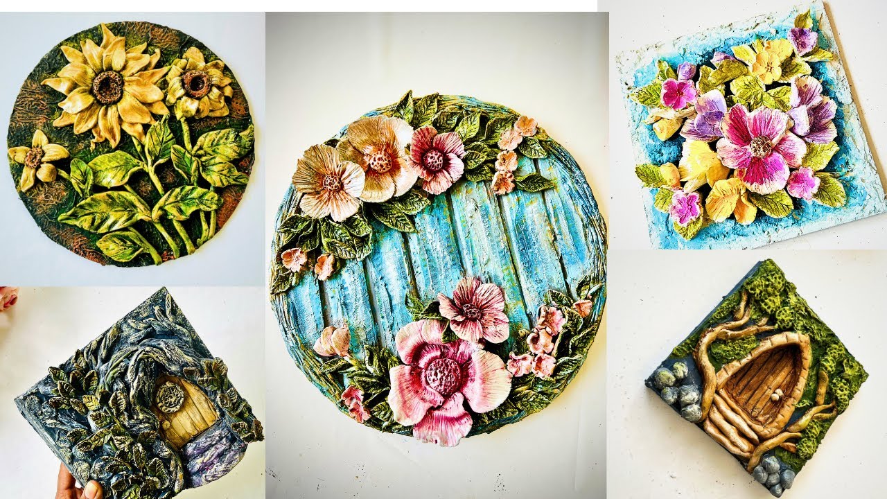 stunning variety ideas using air dry clay and canvas