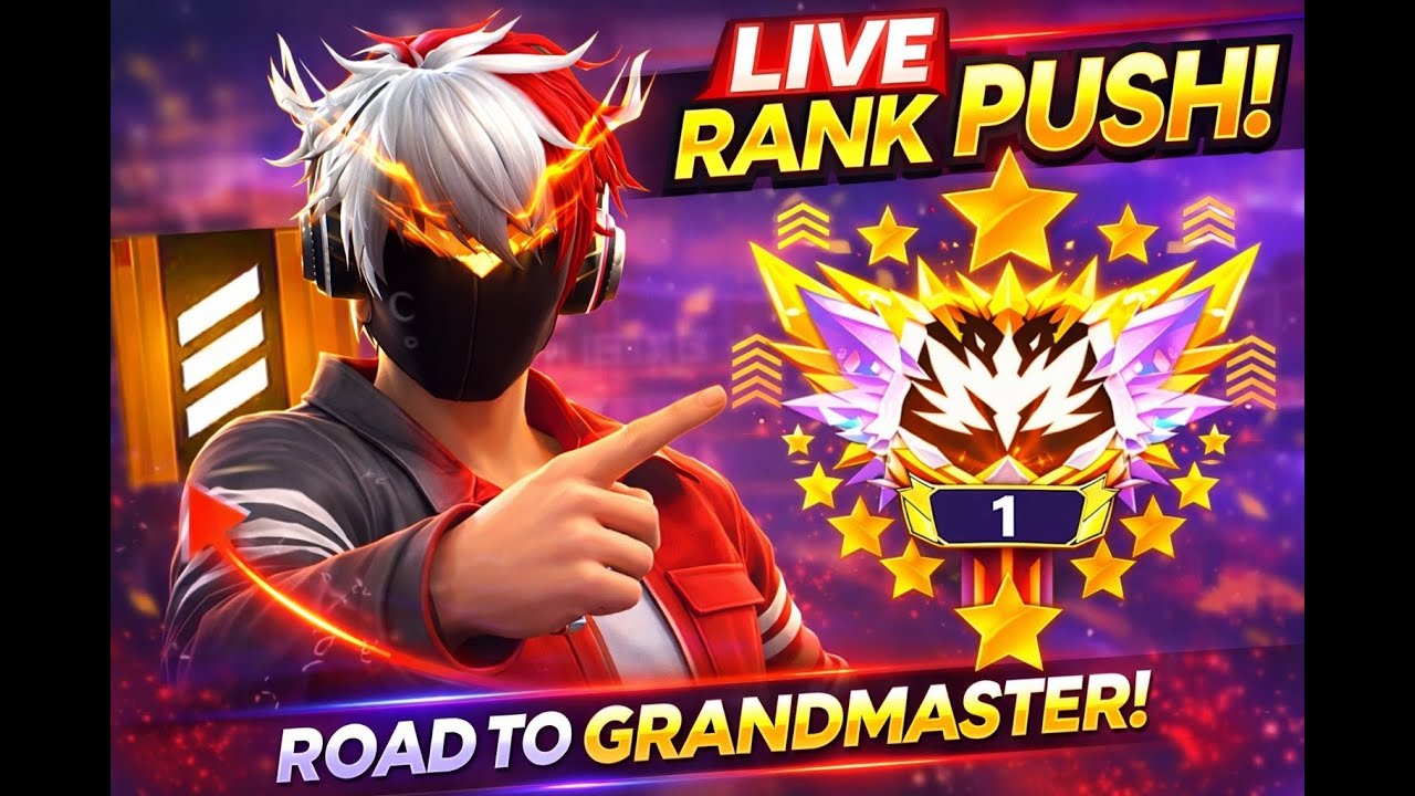 🔴​[LIVE] RANK Push LIVE Start ​🤫Join Fast Free Fire Live​📈​FUN