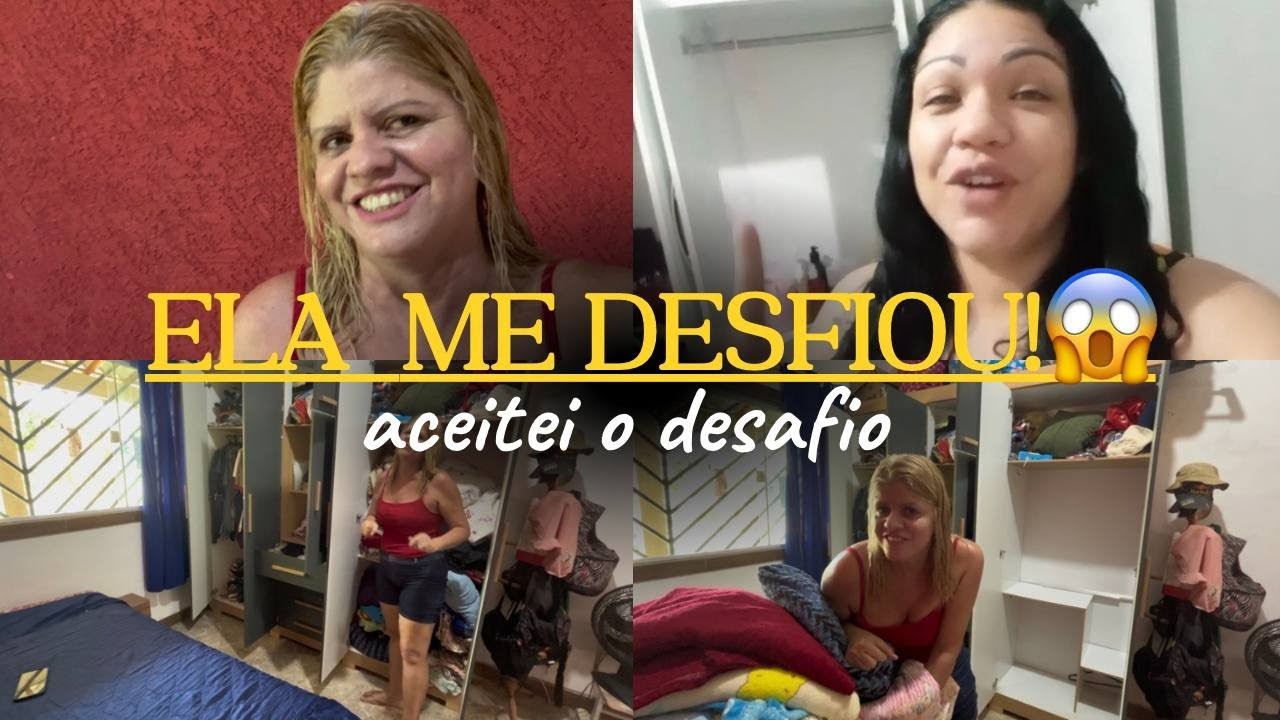 FUI DESAFIADA A ARRUMAR MEU GUARDA-ROUPA 😱 OLHA NO QUE DEU!