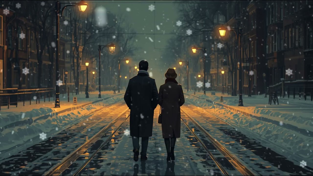 Winter Street Jazz (1940s–1960s Mood) | Snowy Streets, Quiet Lamps & Late Hours ❄️🎷