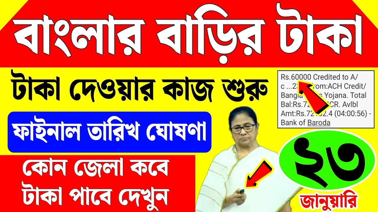 বাংলা আবাস যোজনার টাকা দেওয়ার কাজ শুরু মুখ্যমন্ত্রী মমতার, ফাইনাল তারিখ জানুন | Bangla Awas Yojana
