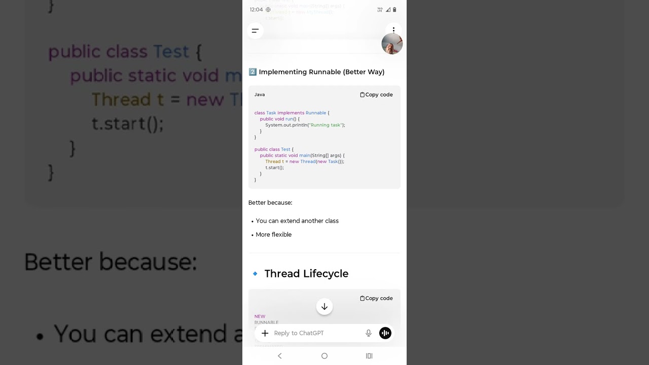 Threads java