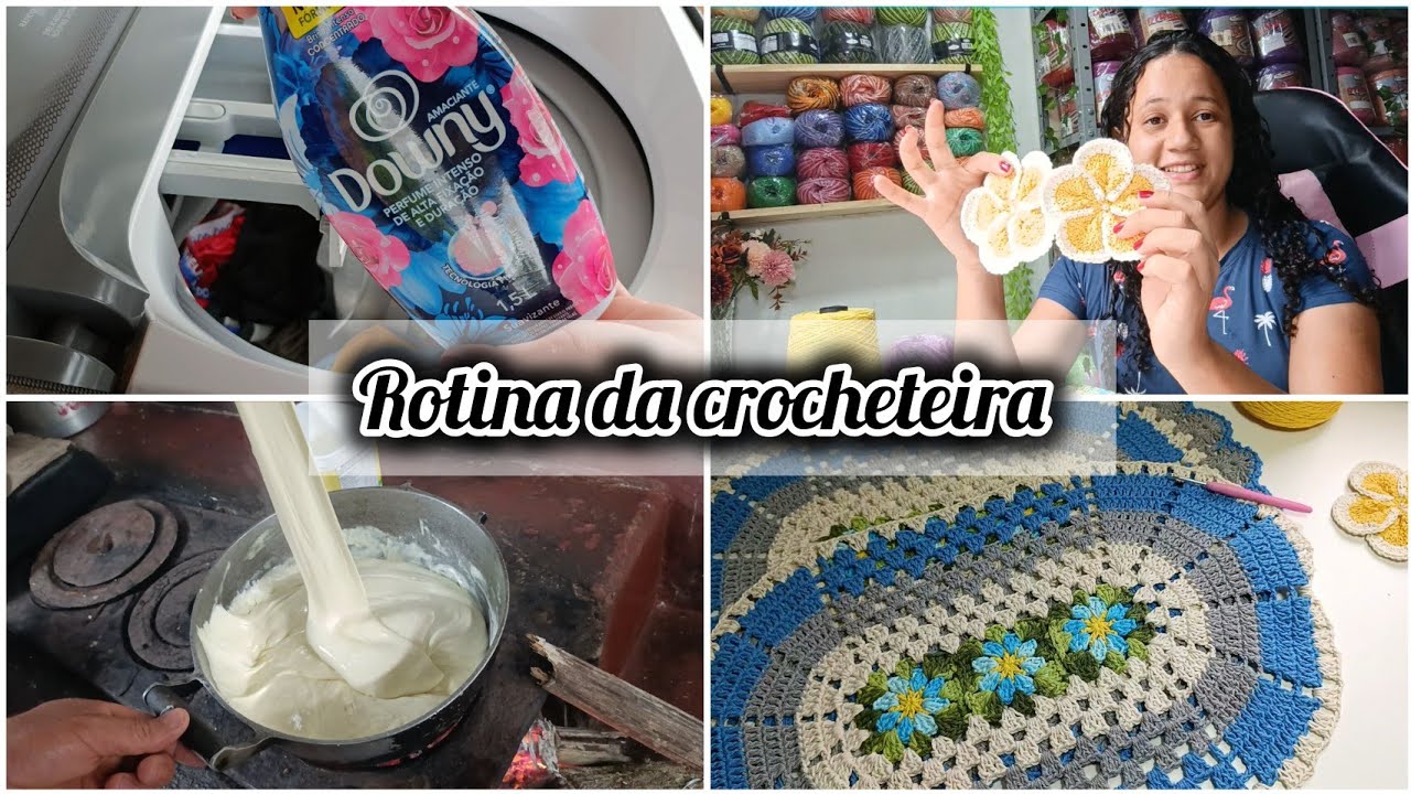 💥 ROTINA DA CROCHETEIRA:VEM PASSAR UM DIA COMIGO#produçãodecroche 