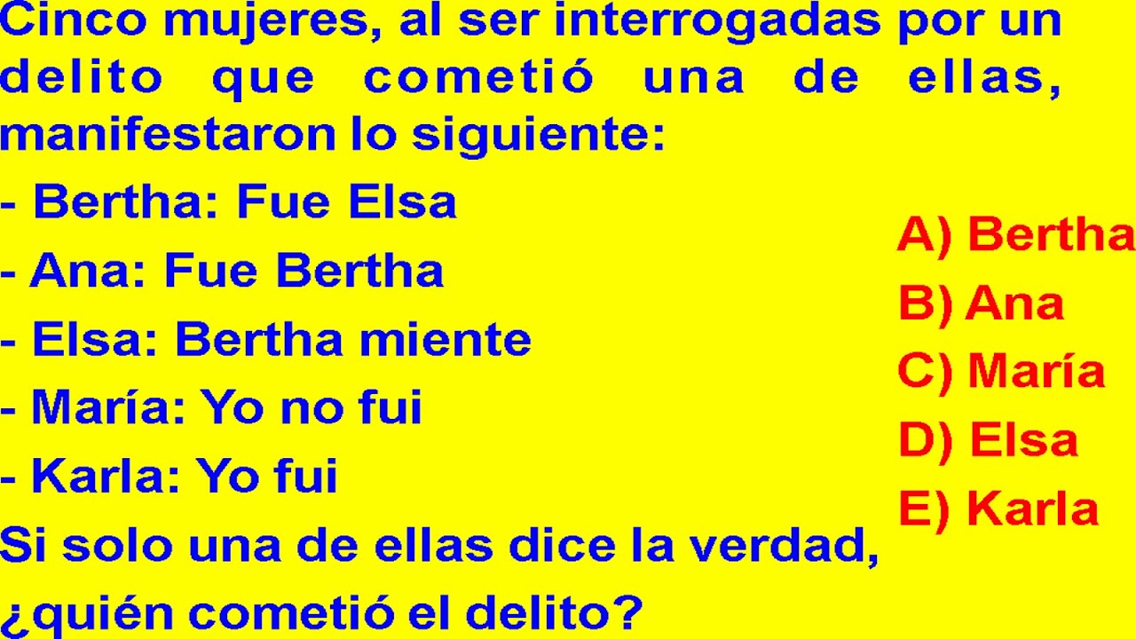 VERDADES Y MENTIRAS EJERCICIO RESUELTO