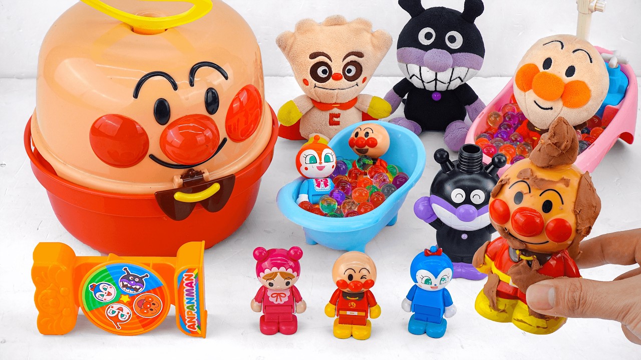 90 Minutes Satisfying with Unboxing Anpanman Bathtub Toy Set ASMR | アンパンマンのおもちゃまとめ大全