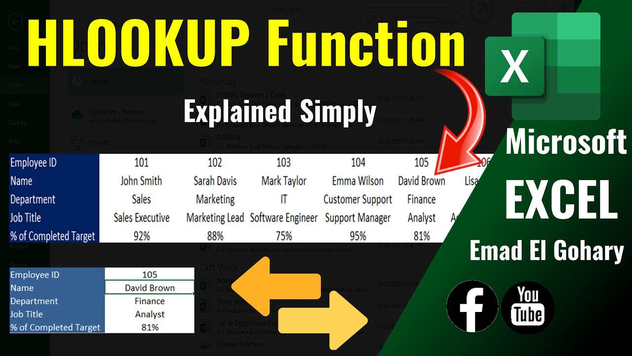 HLOOKUP in Excel Explained Simply (Step-by-Step for Beginners) | Analytics Gateway