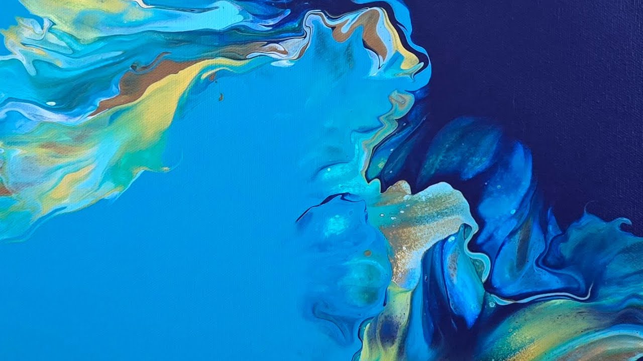 DUTCH POUR Fluid Art Tutorial Plus Color Mixing Recipe for Metallic Gold and Copper! ACRYLIC POURING