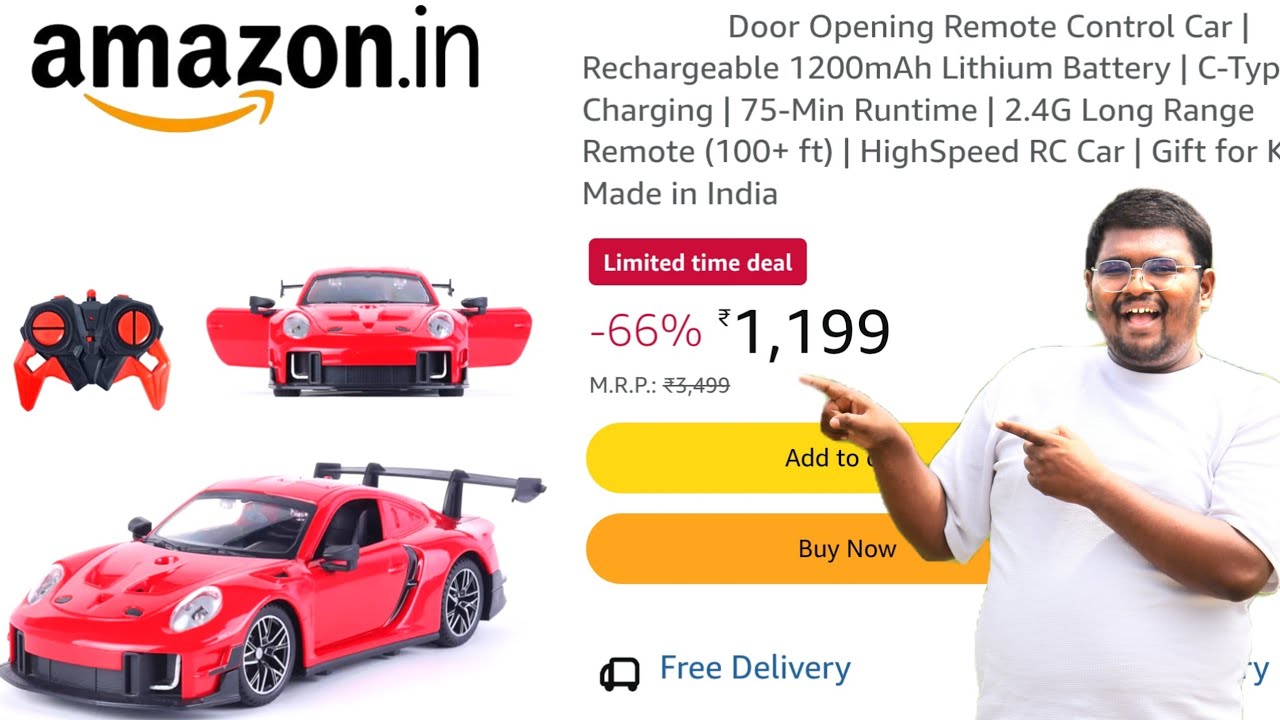 I bought remote control farari Lamborghini door open car! Unboxing & review! 
