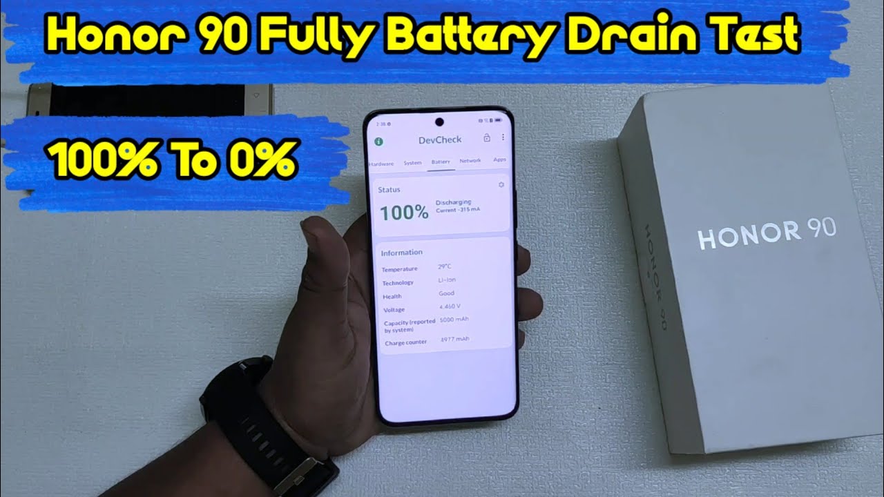 Honor 90 Fully Battery Drain Test 100% To 0% | Honor 90 Battery Back Up Test
